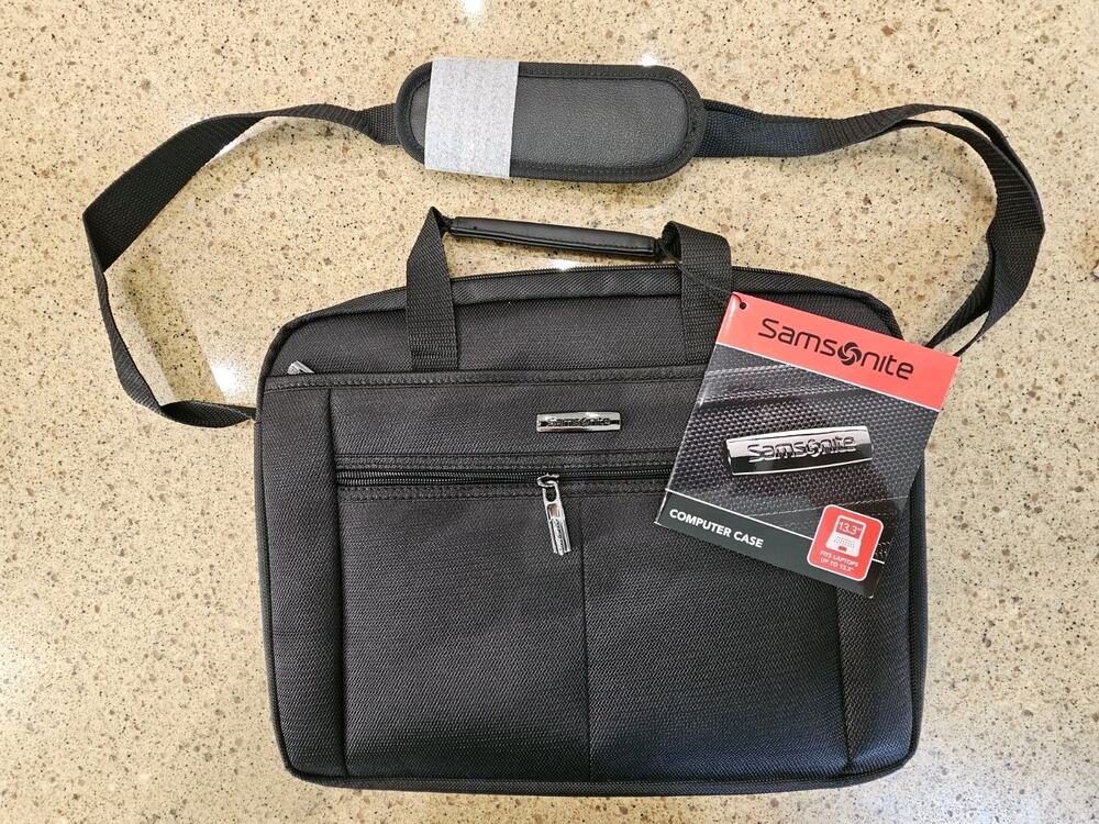 Samsonite Classic Business Padded Pocket Laptop Briefcase, Black 14" x 11" x 2"